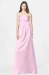 ColsBM Briley Baby Pink Modest Fit-n-Flare Sweetheart Sleeveless Chiffon Floor Length Bridesmaid Dresses