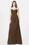 ColsBM Briley Chocolate Brown Modest Fit-n-Flare Sweetheart Sleeveless Chiffon Floor Length Bridesmaid Dresses