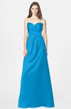 ColsBM Briley Cornflower Blue Modest Fit-n-Flare Sweetheart Sleeveless Chiffon Floor Length Bridesmaid Dresses