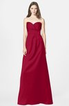 ColsBM Briley Dark Red Modest Fit-n-Flare Sweetheart Sleeveless Chiffon Floor Length Bridesmaid Dresses
