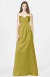 ColsBM Briley Golden Olive Modest Fit-n-Flare Sweetheart Sleeveless Chiffon Floor Length Bridesmaid Dresses