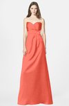 ColsBM Briley Living Coral Modest Fit-n-Flare Sweetheart Sleeveless Chiffon Floor Length Bridesmaid Dresses