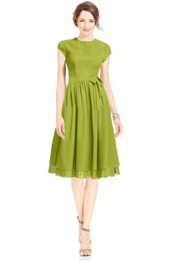 ColsBM Jane Green Oasis Mature Fit-n-Flare High Neck Zip up Chiffon Bridesmaid Dresses