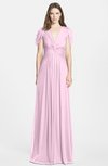 ColsBM Rosie Fairy Tale Elegant A-line V-neck Short Sleeve Zip up Bridesmaid Dresses