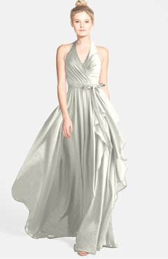 ColsBM Anya Ivory Glamorous A-line Sleeveless Zip up Chiffon Ribbon Bridesmaid Dresses