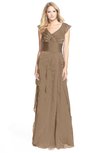 ColsBM Magnolia Beaver Fur Gorgeous A-line V-neck Chiffon30 Floor Length Bridesmaid Dresses