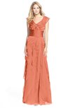 ColsBM Magnolia Flamingo Gorgeous A-line V-neck Chiffon30 Floor Length Bridesmaid Dresses