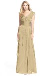 ColsBM Magnolia Gold Gorgeous A-line V-neck Chiffon30 Floor Length Bridesmaid Dresses