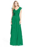 ColsBM Magnolia Pepper Green Gorgeous A-line V-neck Chiffon30 Floor Length Bridesmaid Dresses