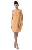ColsBM Layla Apricot Informal Sheath Backless Chiffon Knee Length Paillette Homecoming Dresses