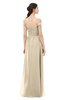 ColsBM Amirah Champagne Bridesmaid Dresses Halter Zip up Pleated Floor Length Elegant Short Sleeve