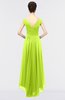 ColsBM Juliana Sharp Green Elegant V-neck Short Sleeve Zip up Appliques Bridesmaid Dresses