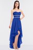 ColsBM Cynthia Dazzling Blue Elegant A-line Strapless Sleeveless Zip up Floor Length Bridesmaid Dresses