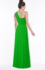 ColsBM Adalyn Classic Green Mature Sheath Sleeveless Half Backless Chiffon Ruching Bridesmaid Dresses