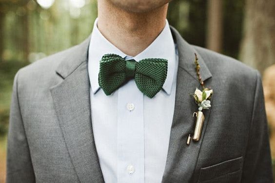 Groom for Green, Ivory and Gold Winter Wedding
