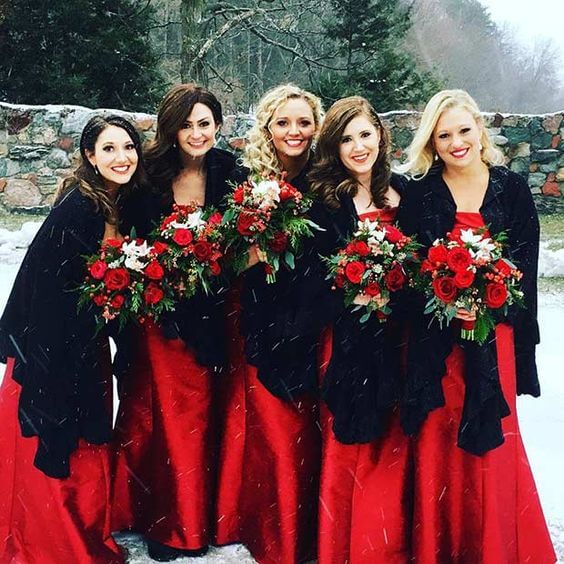 white black and red wedding dresses