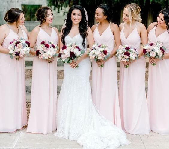 Delicate Burgundy and Blush Fall Wedding Color Inspirations ...