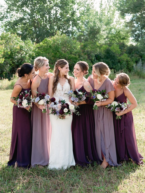 Mauve, Purple and Grey September Wedding Color Palettes 2023