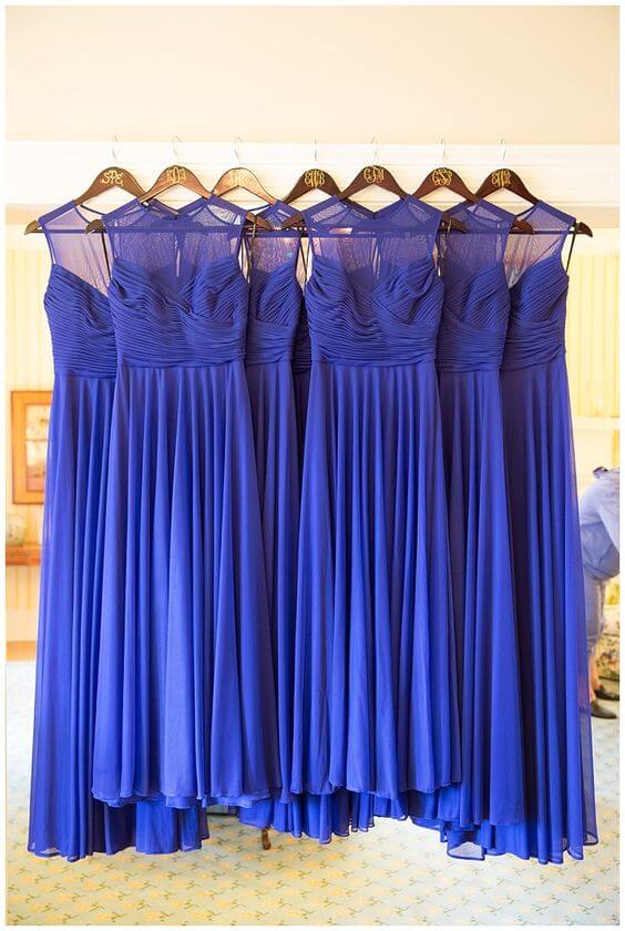 royal blue and silver wedding dresses
