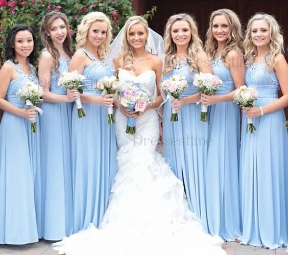 baby blue bridal dresses