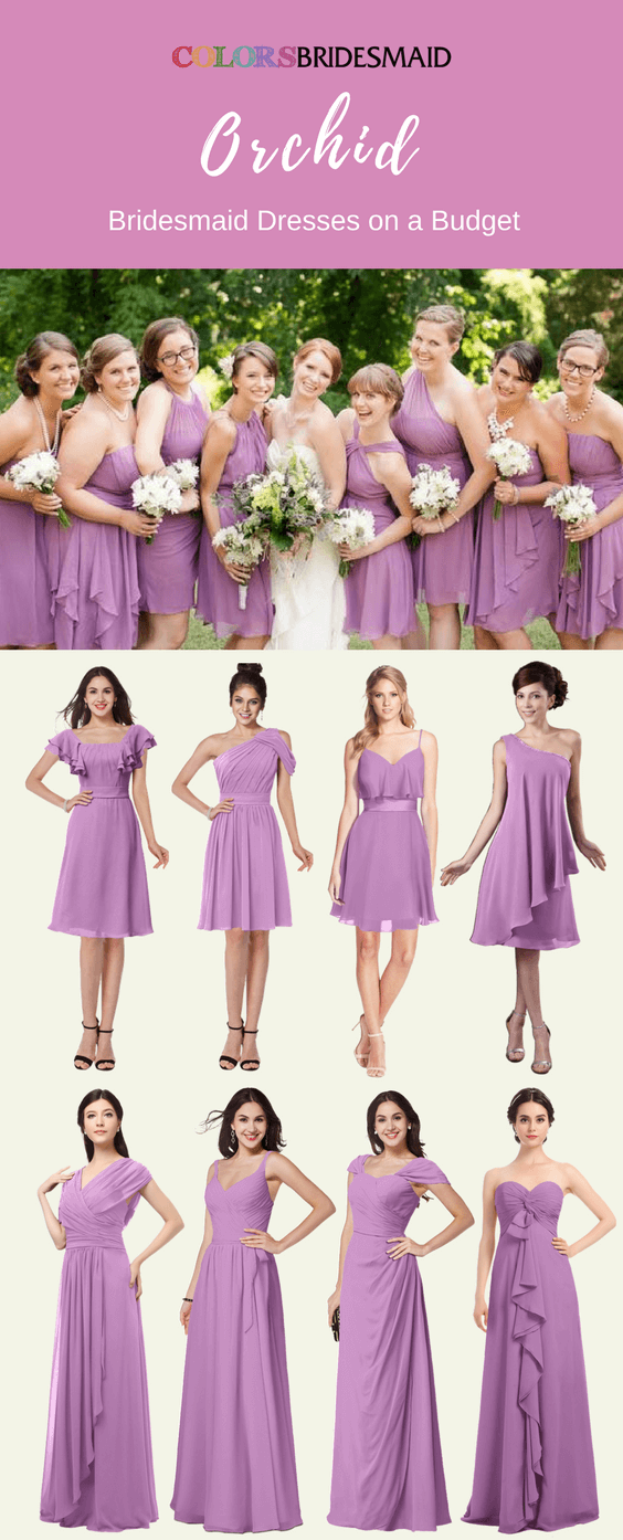 Marvelous Orchid Bridesmaid Dresses in Knee-Length and Floor-Length ...